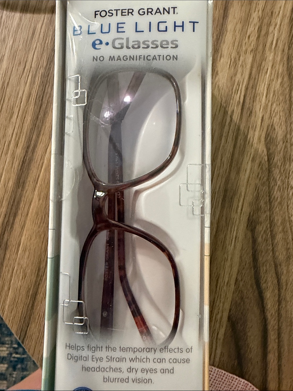 Foster Grant Blue Light e-Glasses Tortoise Brown Frame -unisex